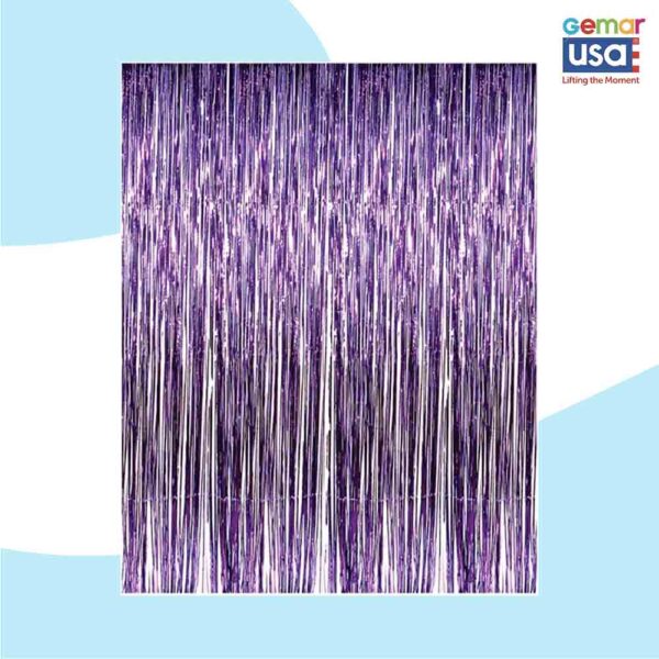 Purple Foil Party  Curtain 36x96 inch 769275