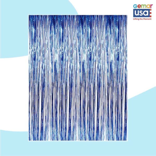 Blue Foil Party Curtain 36 X 96 inch 769244