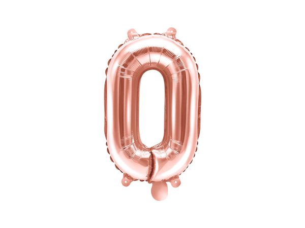 Foil Balloon Number ''0'' Rosegold